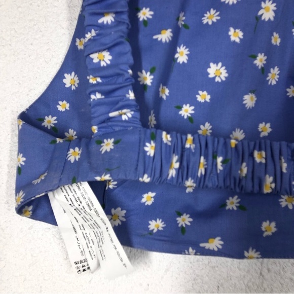Zara Blue Daisy Print Crop Top! - Picture 4 of 7